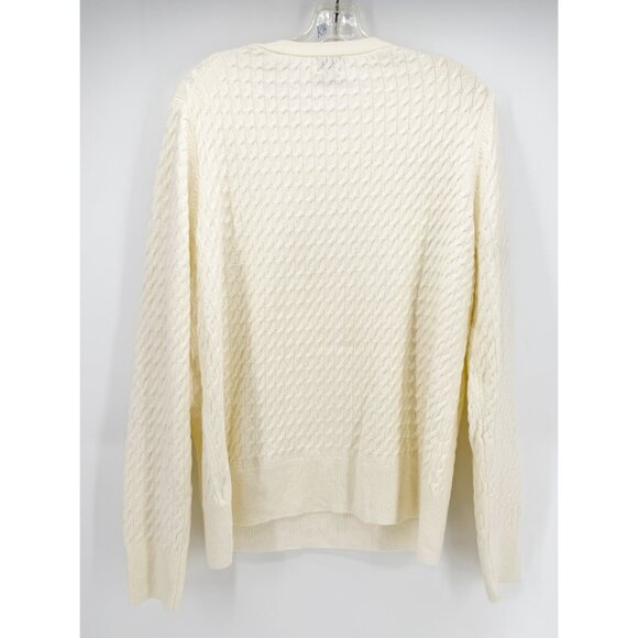 A New Day Women's Crewneck Cable-knit Pullover Sweater ivory XL - Picture 3 of 8